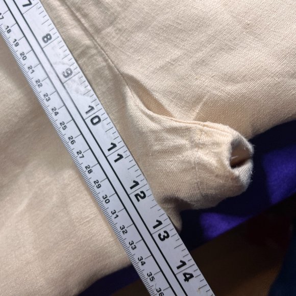 📌bridgewater Linen 6/8 Sun Yellow Pants with Pockets - Picture 8 of 14